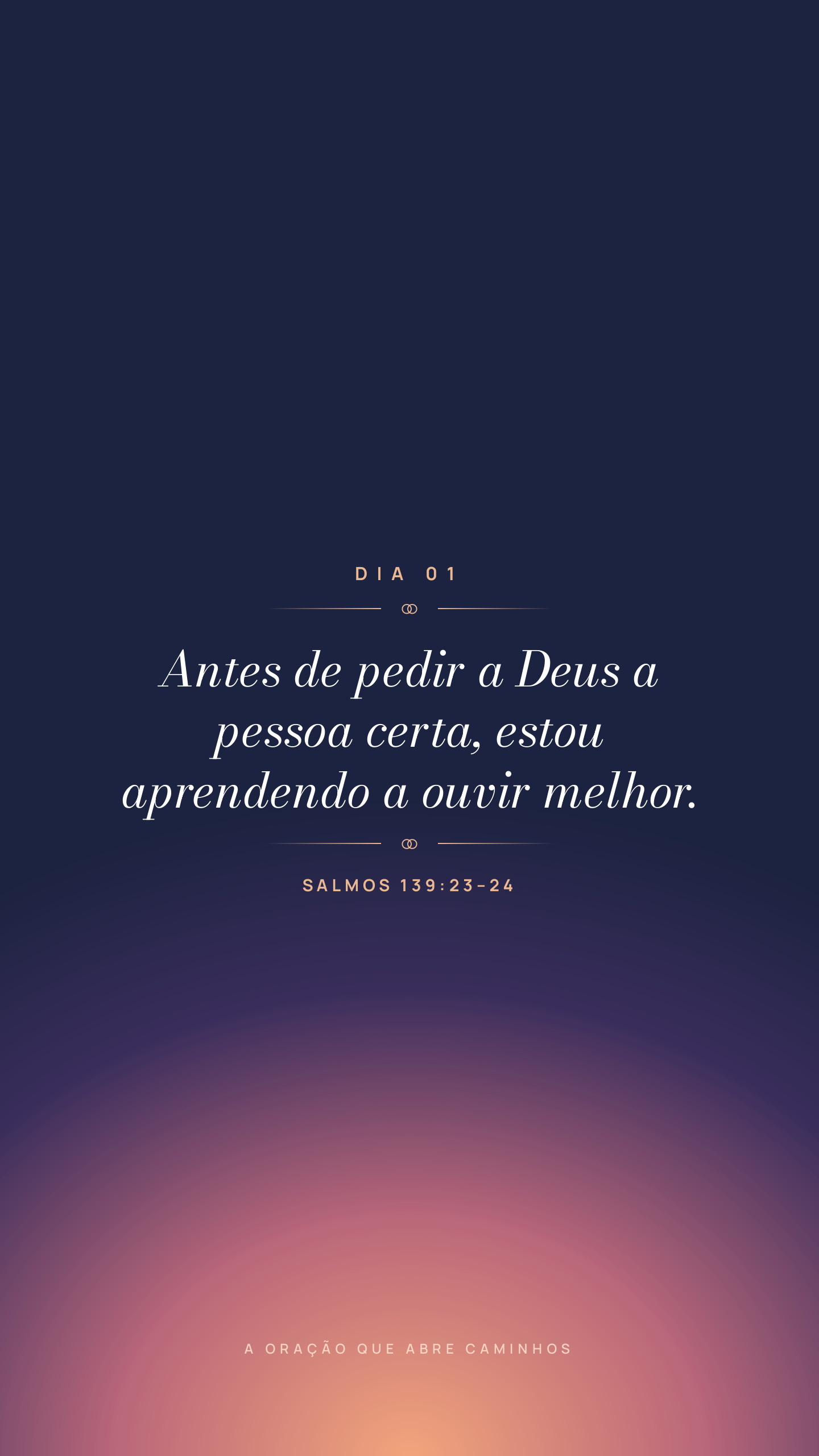 Bônus: cartão de reflexão para o dia 1